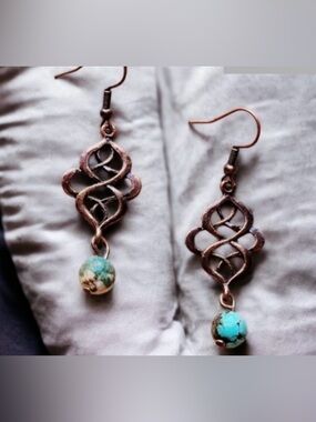 🤎LAST1️⃣🤎New Bohemian Style Copper Scroll Drop Dangle Earrings
